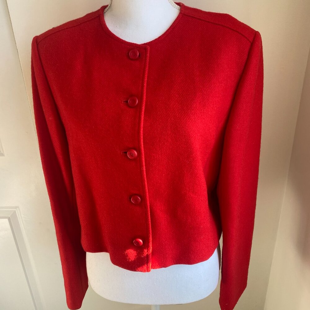 Vintage Red Pendleton Virgin Wool Jacket Blazer U… - image 1